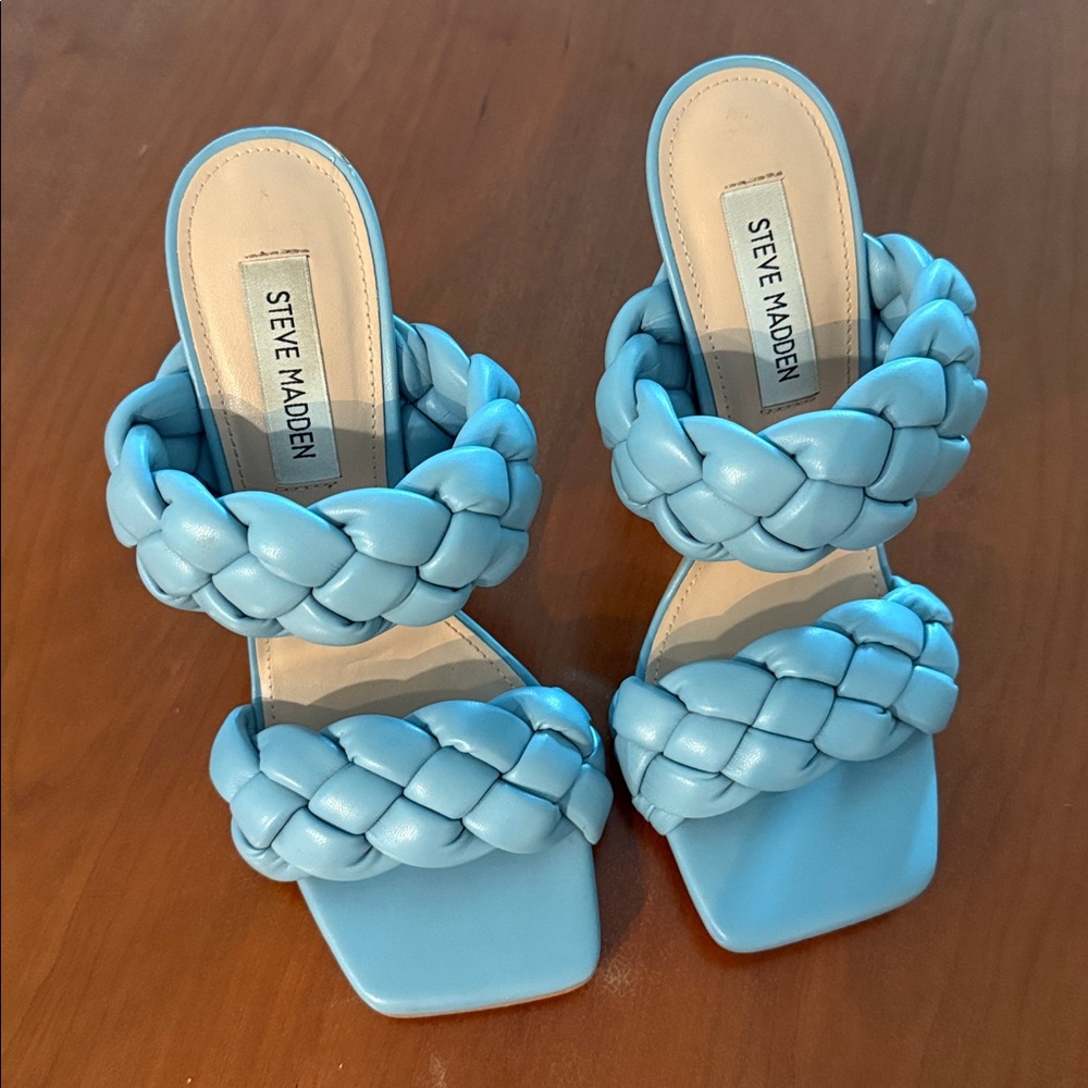 Steve Madden - Blue Braided Sandals - Picture 1 of 8